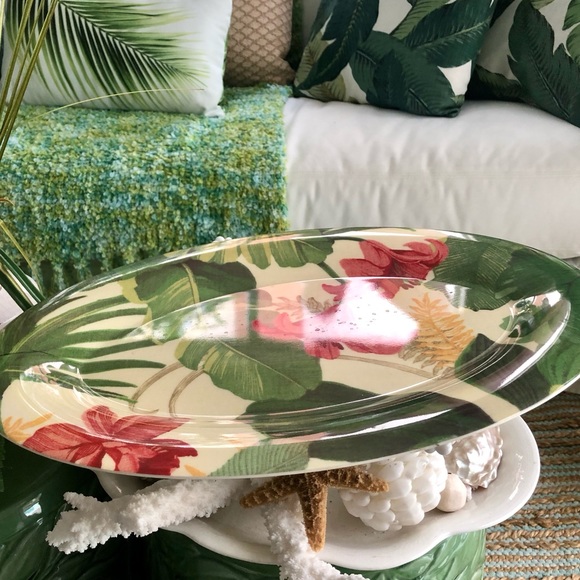 Tropical Melamine Serving Platter - Picture 2 of 4